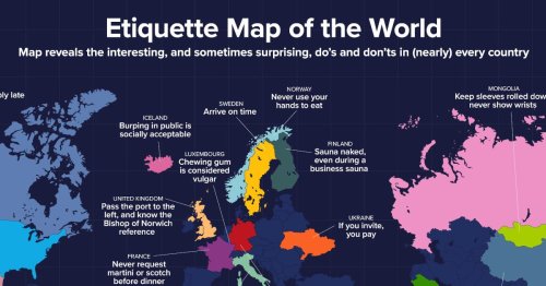 Insightful Map Reveals Different Etiquette Practices Around the World