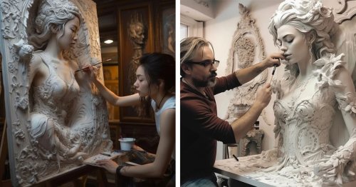 Stunning Images of Artists Creating Their Masterpieces Are Visualized With AI