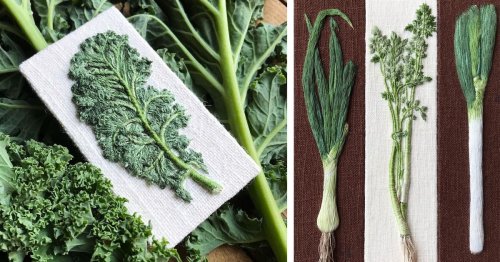 These Embroidered Vegetables Look Like They Were Plucked Straight From a Garden