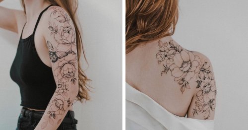 Tattooist Inks Delicate Floral Tattoos That Bloom Forever Across Skin