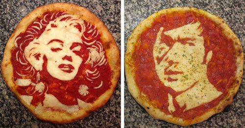 Creative Celebrity Pizza Portraits by Domenico Crolla
