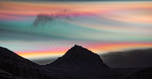 Rare Rainbow Clouds Appear in Iceland Thanks To Freezing Temperatures