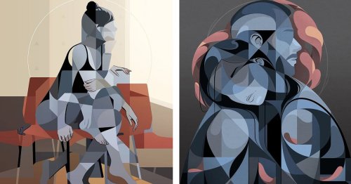 Fragmented Figures Connect Many Moments in Time Across a Single Canvas