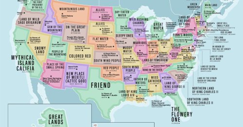 Insightful Map Reveals Literal Translations of U.S. City and State Names