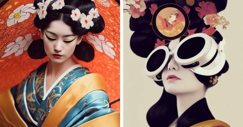 AI-Generated Art Reimagines the Iconic Japanese Kimono in Surprising Ways
