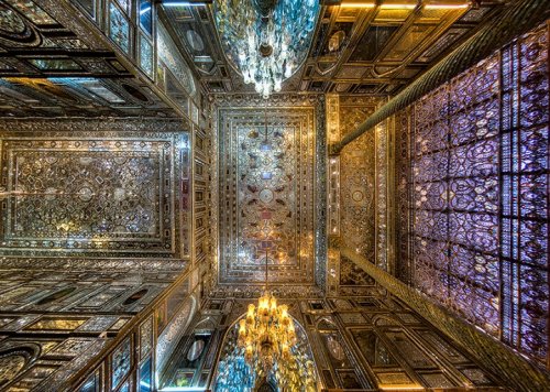 Camera Pointed Upwards Captures the Mesmerizing Ceilings of Iran's Ornate Architecture
