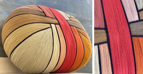 Artist Uses Traditional Portuguese Weaving Techniques To Create Colorful Wool Objects