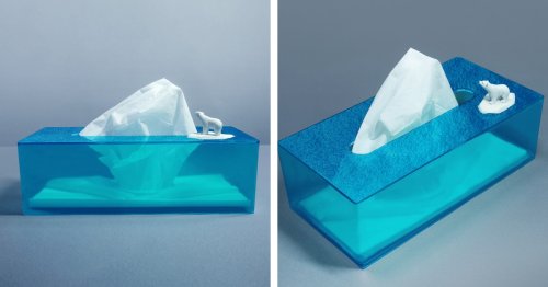 Tissue Box Is Ingeniously Designed To Look Like a Floating Iceberg