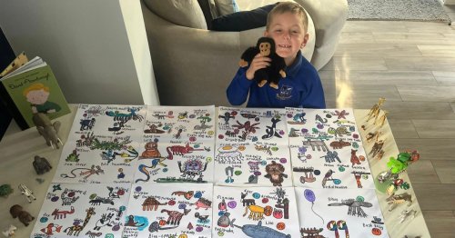 5-Year-Old Sir David Attenborough Fan Draws 99 Animals To Celebrate the Naturalist’s 99th Birthday