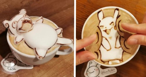 Japanese Artist's "3D Lattes" Recreate Adorable Characters Out of Foam
