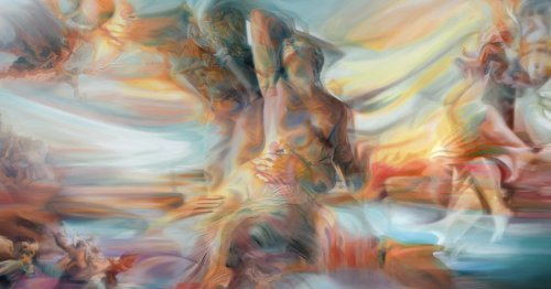 Monumental Oil Paintings Explore Personal Transformation Through Swirling Ethereality