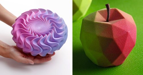 Ukrainian Pastry Chef Creates Amazing Geometric Cakes and Shows How To Make Them Yourself