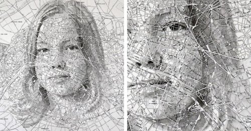 Artist Reimagines Topographical Maps With Detailed Hand-Drawn Portraits