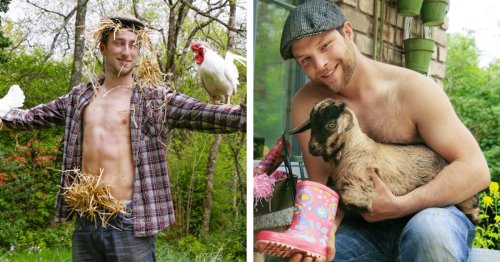 ‘2024 Irish Farmer Calendar’ Unveils Its Funny Photos Featuring Shirtless Men With Adorable Animals