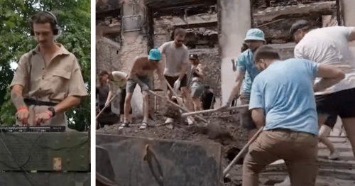 Ucranianos organizan "raves de limpieza" para reconstruir lugares destruidos por los ataques rusos