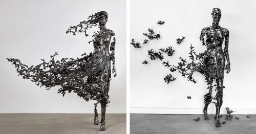 Fragmented Metal Sculptures Capture the Inescapable Ephemerality of Human Life