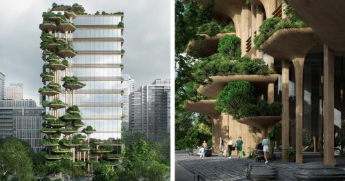 Green Terraces Inspired by the Way Mushrooms Grow on Trees Appear on New Brazilian Building