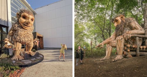 Two Giant Troll Sculptures Pop Up in Seattle to Complete the Series of U.S. Installations