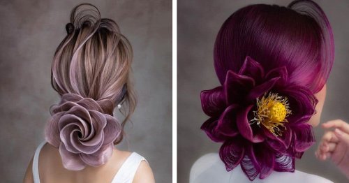 Artist Creates Beautiful Hairstyles That Look Like Ornate Flowers