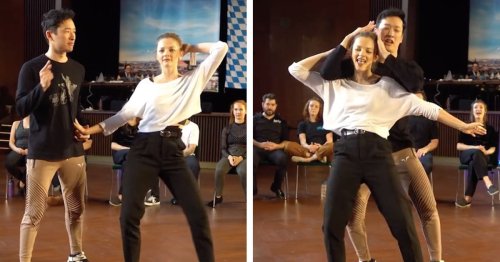 Watch West Coast Swing Dancers Improvise Choreography for an Exciting Macarena