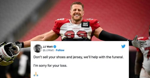 Sports Fan Tries Selling Shoes to Pay for Grandpa’s Funeral, Footballer JJ Watt Steps In to Pay Instead