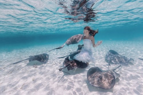 Ethereal Underwater Photos Capture Young Woman's Deep Connection with the Sea