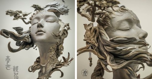 Stunning Sculptures Reimagine Women’s Hair as Surreal Landscapes