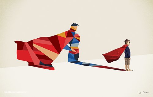 Colorful Shadow Figures Reveal the Superhero within Every Child's Imagination