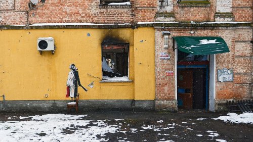 Banksy-Bild in Hostomel gestohlen