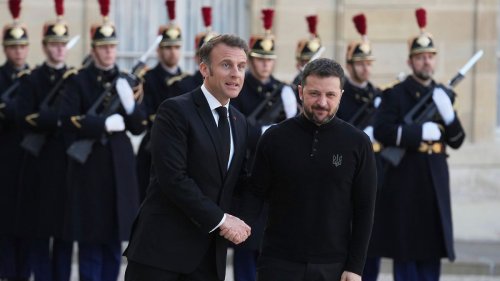 Macron: Europäische Truppen sollten Städte in der Ukraine sichern