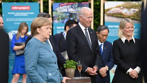 Wolfsbarsch und Vanilleeis: Das ließ Biden der Kanzlerin servieren