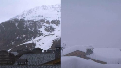 Aufnahmen verdeutlichen Schneechaos in den Alpen