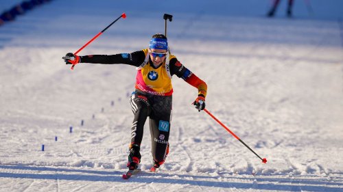 0,2 Sekunden lassen Franziska Preuß im Sprint-Krimi jubeln