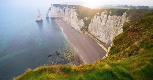 Felsen von Étretat in Normandie für Touristen gesperrt