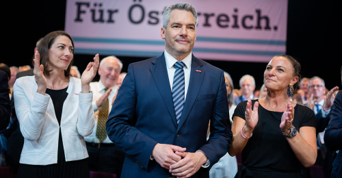 Nehammer mit 100 Prozent zum ÖVP-Obmann gewählt