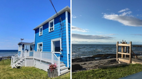 Cette maison à vendre pour 269 500$ en Gaspésie offre une vue exceptionnelle sur le fleuve