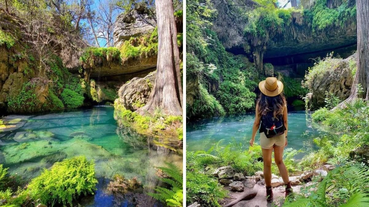 This Nature Center In Texas Has A Grotto With A 40-Foot Waterfall & It's A Short Hike