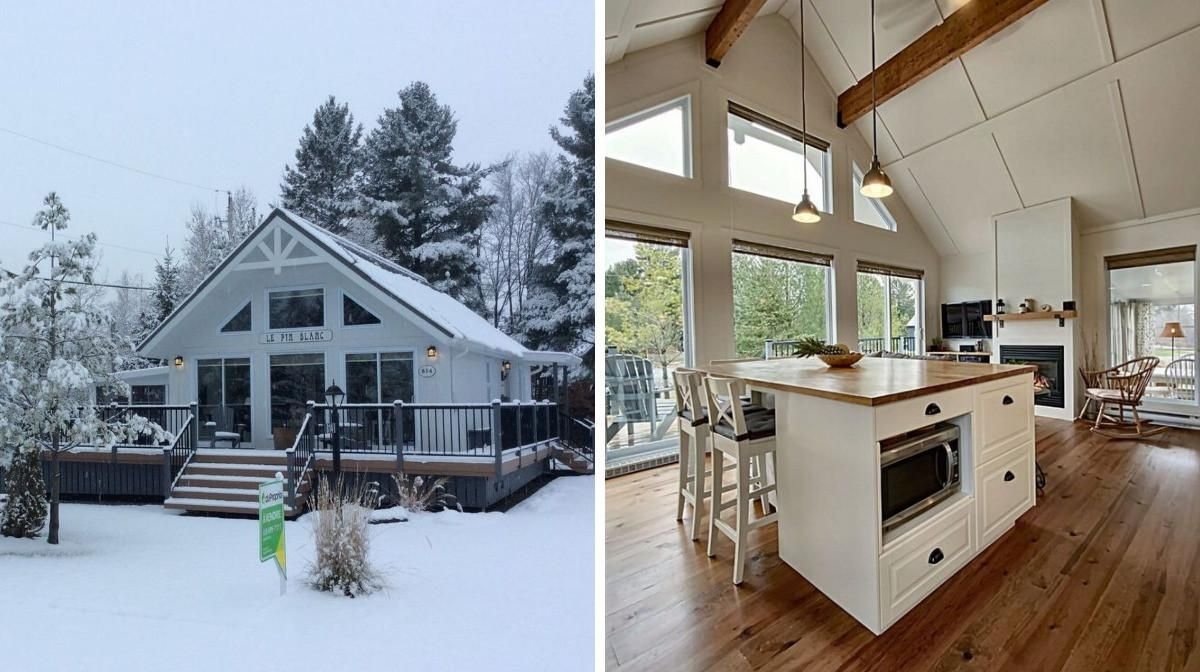 Ce mini-chalet près de Québec cache un intérieur complètement digne d'un magazine