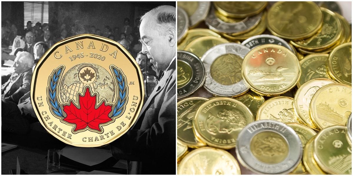 Canada's First-Ever Coloured Loonie Just Came Out It's So Pretty