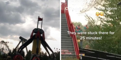 People Were Stuck On A Ride At Canada's Wonderland During The Storm & It Looked Terrifying
