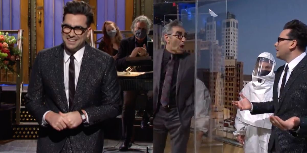 Dan Levy Made His ‘SNL’ Hosting Debut & His Dad Showed Up To Surprise Him (VIDEO)