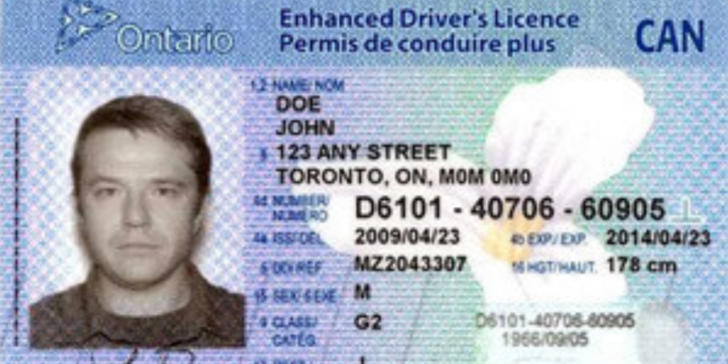 document number on drivers license ontario