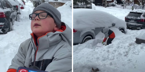 Every Single Person In Toronto Can Relate To This Really Tired Kid Shovelling Snow (VIDEO)