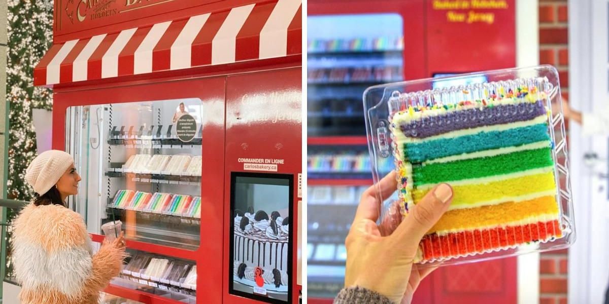 Des machines distributrices de gâteaux alléchants existent au Québec et c'est le rêve