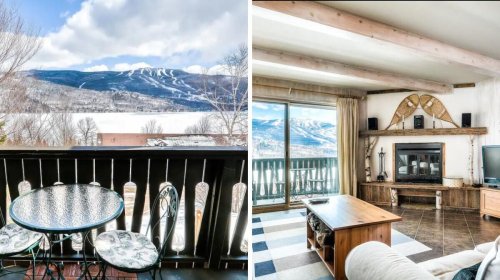 Ce Airbnb à Mont-Tremblant est en face des pistes de ski et la vue est à couper le souffle