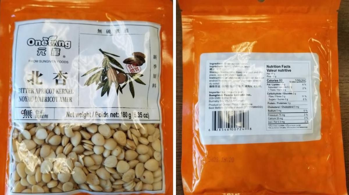 This Food Product In BC Is Being Recalled Because It May Cause 'Cyanide Poisoning'
