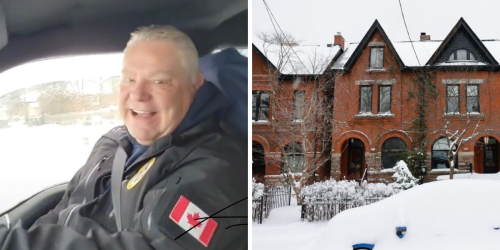 Doug Ford Is Driving Around In His Pickup Truck & Helping People Stranded In The Snow