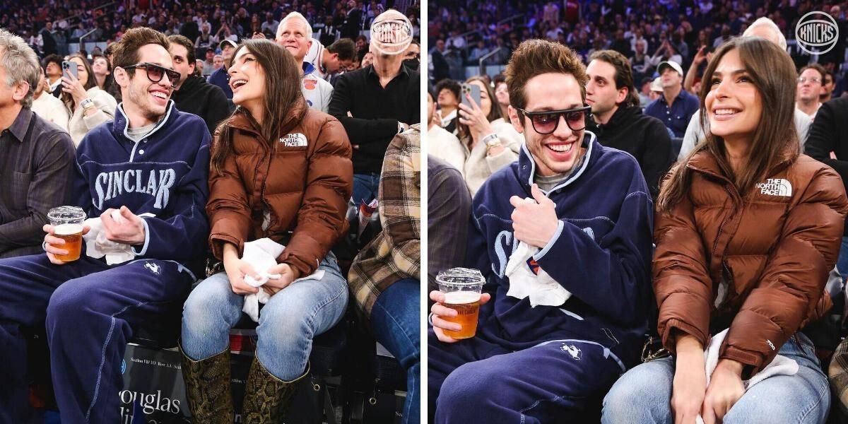 Pete Davidson & Emily Ratajkowski Went To An NBA Game Together & They Look Pretty Official