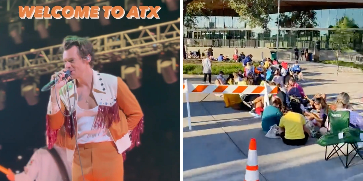 Harry Styles' Night One In Austin Had Massive Pit Lines That Took Over The City (VIDEOS)