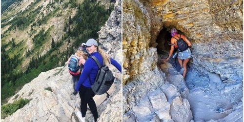 This Albertan Mountain Hike Winds Through Tunnels Carved Right Into The Rock